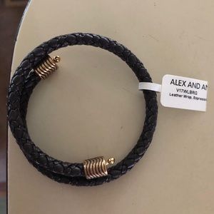 Alex and Ani Brown Leather Bracelet